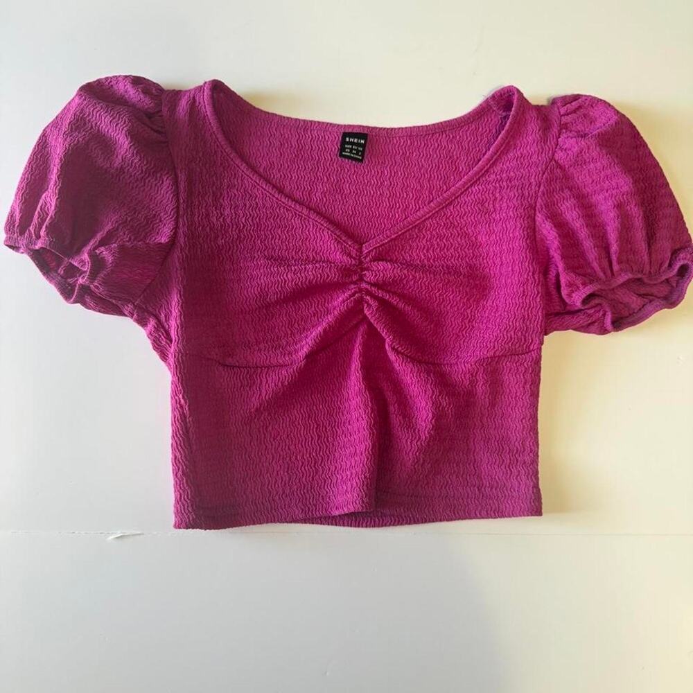 Title shein magenta pink puff